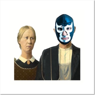 American gothic lucha libra Posters and Art